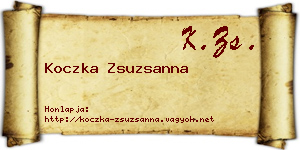 Koczka Zsuzsanna névjegykártya