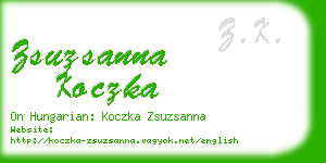 zsuzsanna koczka business card